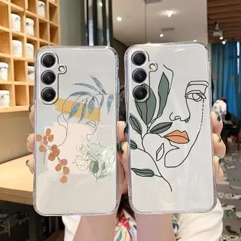 Мягкий силиконовый чехол Artistic Line для Xiaomi Redmi Note 13 Pro 13 14 Poco Samsung A35 A55 M35 S24 Huawei Honor iPhone Camera Защитный противоударный чехол Samsung Galaxy S20 FE