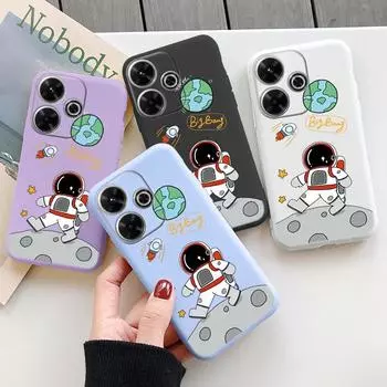 Мягкий силиконовый чехол Astronaut для Xiaomi Redmi Note 13 Pro 13C 14T Poco C65 Samsung A55 A34 M35 S24 Huawei Honor 200 iPhone 15 Realme противоударный чехол Samsung Galaxy S9 Plus фиолетовый