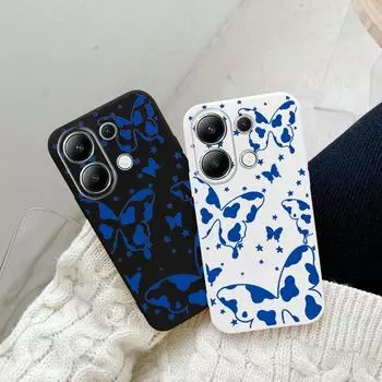 Мягкий силиконовый чехол-бабочка для Samsung A55 A35 M35 S24 Xiaomi Redmi Note 13 Pro 14 Poco C65 iPhone Huawei Honor 200 Realme Camera Противоударный чехол Samsung Galaxy S9 Plus