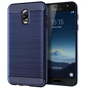 Мягкий силиконовый чехол-бампер для Samsung Galaxy C8, противоударные чехлы из углеродного волокна для Galaxy C8, мягкая задняя крышка для телефона Galaxy C8 чёрный