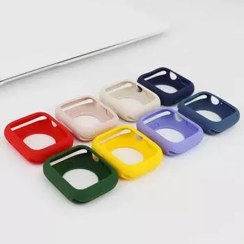 Мягкий силиконовый чехол Candy для Apple Watch Cover 9 8 7 6 Se 5 45 мм 42 мм 38 Защита Iwatch Serie 44 мм 40 мм 41 мм Бампер для женщин Series456 SE 40MM