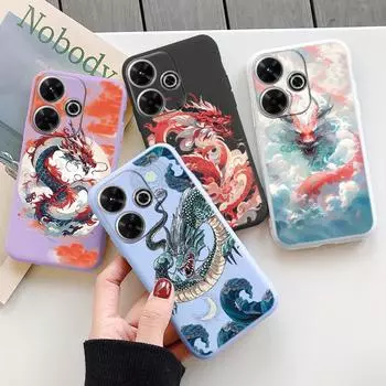 Мягкий силиконовый чехол Chinese Loong для Samsung A55 M35 Redmi Note 13 Pro 13C 14 Xiaomi Poco C65 iPhone Huawei Honor 200 Realme Camera Противоударный чехол Samsung Galaxy S9 Plus фиолетовый