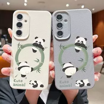 Мягкий силиконовый чехол Climbing Panda для Samsung S24 S22 Ultra Plus S23 S21 S20 Fe A55 A54 A53 A52 A35 A15 A16, противоударный однотонный матовый чехол Samsung S24 чёрный