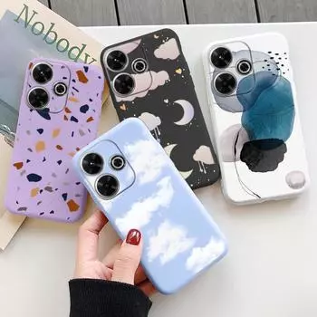 Мягкий силиконовый чехол Cloud для Samsung A55 M35 S24 Redmi Note 13 Pro 13C 14 Xiaomi Poco C65 iPhone 15 Huawei Honor 200 Realme 9 Camera Противоударный чехол Samsung Galaxy S9 Plus фиолетовый