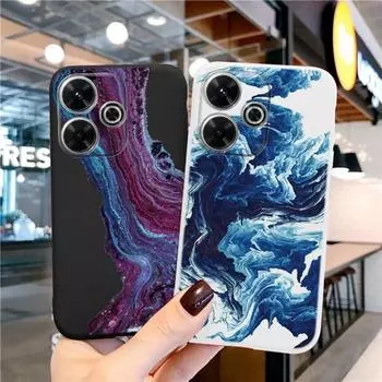 Мягкий силиконовый чехол Cool Marble для Samsung A55 A35 M35 M34 Xiaomi Redmi Note 13 Pro 13C iPhone 15 Huawei Honor 200 Camera Защитный противоударный чехол Samsung Galaxy S20 синий