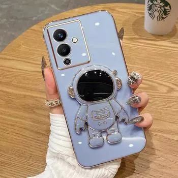 Мягкий силиконовый чехол-держатель для Tecno Spark 10 20 20C 10C Go 2024 2023 2022 8C 6 Go 5 7 Pro Pova 2 Pop 5 LTE Camon 18 16 19 NEO For Tecno Spark Go 2023 фиолетовый