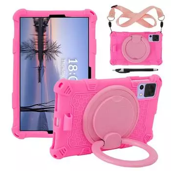 Мягкий силиконовый чехол для Alldocube iPlay 50 60 mini Pro 8.4 360 вращающийся чехол-подставка с ручкой-держателем и плечевым ремнем противоударный iPlay 50 mini 2023 чёрный