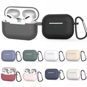 Мягкий силиконовый чехол для Apple Airpods Pro, беспроводной чехол для гарнитуры AirPods Pro, зарядное устройство, однотонный модный чехол для наушников белый