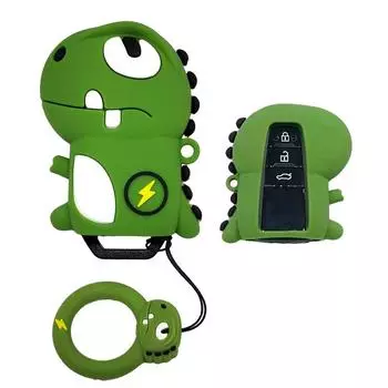 Мягкий силиконовый чехол для автомобильного ключа с изображением динозавра и дракона, сумка-держатель для автомобильного ключа, защитный чехол для автомобильных ключа, автомобильные аксессуары