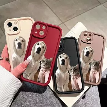 Мягкий силиконовый чехол для группового фото с кошками и собаками, полное покрытие камеры, противоударный защитный резиновый чехол для Samsung Samsung A03 белый