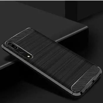 Мягкий силиконовый чехол для Huawei P20 Pro, противоударный чехол из углеродного волокна для p20pro, роскошные матовые текстурные чехлы P20 Pro чёрный