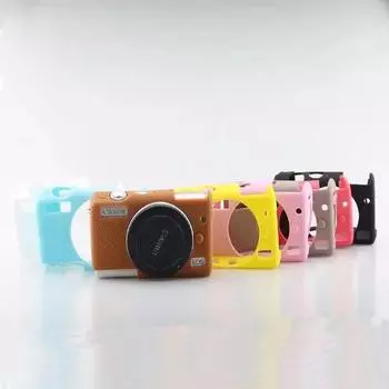 Мягкий силиконовый чехол для камеры для Canon EOS M100 M200, защитный чехол для тела чёрный