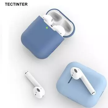Мягкий силиконовый чехол для наушников для AirPods, защитный чехол для Iphone Air Pods светло-фиолетовый