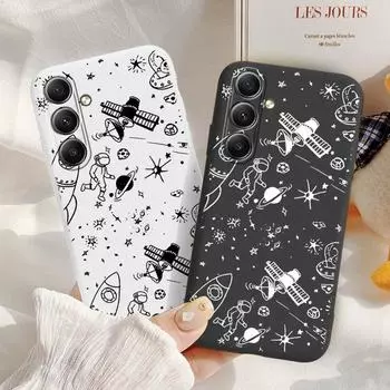 Мягкий силиконовый чехол для пары Airship для Xiaomi Redmi Note 13 Pro 14C Samsung A55 M35 S24 iPhone Huawei Honor Realme Camera Защитный противоударный чехол Samsung Galaxy S9 Plus