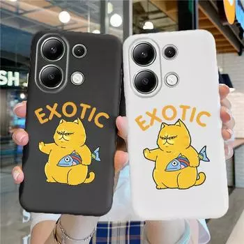 Мягкий силиконовый чехол для пары кошек для Xiaomi Redmi Note 13 Pro 14C Samsung A55 S24 FE S25 M35 A06 A16 iPhone 15 Huawei Honor Realme противоударный чехол для телефона Samsung Galaxy S9 Plus чёрный