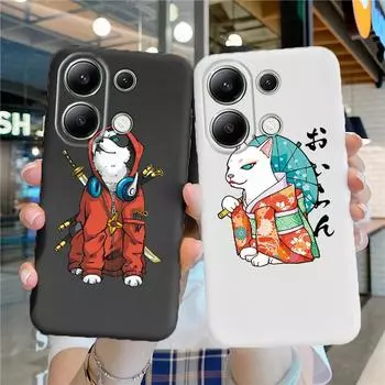 Мягкий силиконовый чехол для пары кошек и собак для Xiaomi Redmi Note 13 Pro 14C Samsung A55 S24 FE S25 A06 M35 iPhone 15 Huawei Honor Realme противоударный чехол для телефона Samsung Galaxy S9 Plus чёрный