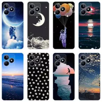 Мягкий силиконовый чехол для Realme C51, окрашенная ТПУ задняя крышка, чехол Realme C51 Realme C51