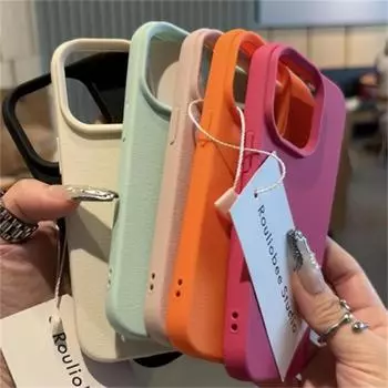 Мягкий силиконовый чехол для телефона цвета конфет с рисунком личи для iPhone 11 12 13 14 15 16 Pro Max Plus X XS XR, противоударный чехол-бампер iPhone 16 Pro Max белый