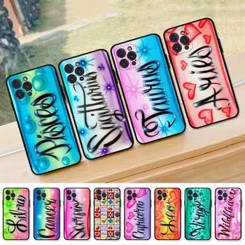 Мягкий силиконовый чехол для телефона «Дикие цветы 12 созвездий» для iphone 14 13 12 11 Pro Mini XS MAX 8 7 6 Plus X XS XR iphone 14