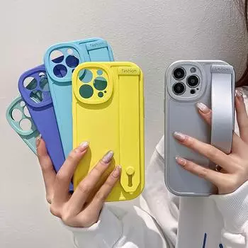 Мягкий силиконовый чехол для телефона Iphone 13 Pro 12 11 Pro Max Xs Max Xr, браслет, милый защитный чехол для объектива, держатель для телефона, задняя крышка For iPhone SE 2020