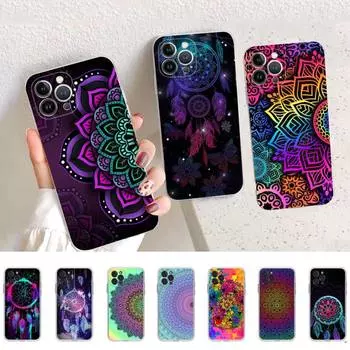 Мягкий силиконовый чехол для телефона «Ловец снов» с изображением Мандалы для iphone 14 13 12 11 Pro Mini XS MAX 8 7 6 Plus X XS XR 6plus or 6s plus