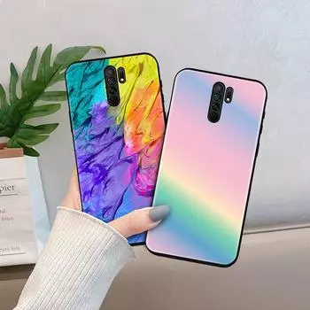 Мягкий силиконовый чехол для телефона с блестящим радужным узором для Samsung Galaxy A51 A71 A50s IPhone Huawei Xiaomi Redmi 8A 9A OPPO Nokia Cover iPhone 5/5S/SE