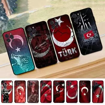 Мягкий силиконовый чехол для телефона с флагом Турции, Стамбул, Анталия, Мустафа, волк для iphone 14 13 12 11 Pro Mini XS MAX 8 7 6 Plus X XS XR iphone 14