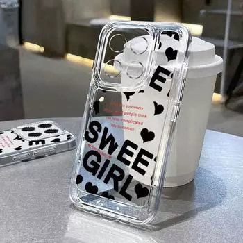 Мягкий силиконовый чехол для телефона с милым рисунком сердец любви для Xiaomi 13T 11T Poco F6 X6 X5 Pro Redmi Note 13 12 Pro 11 10, прозрачный противоударный чехол Redmi Note 13 4G