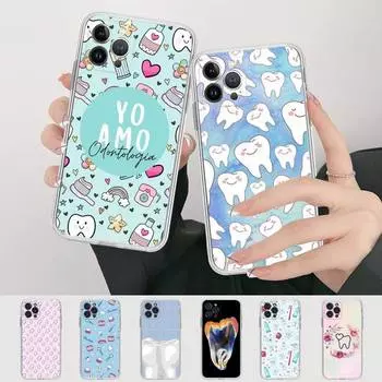 Мягкий силиконовый чехол для телефона с рисунком зуба стоматолога для Iphone 14 13 12 11 Pro Mini Xs Max 8 7 6 Plus X Xs Xr Honor V30Pro