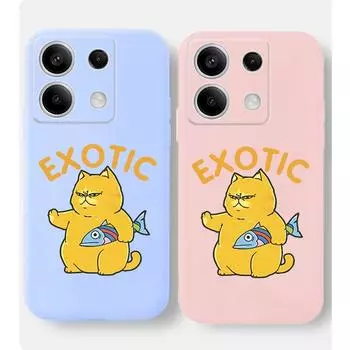 Мягкий силиконовый чехол для телефона с рисунком пары кошек для Xiaomi Redmi Note 13 Pro 14C 13C 12C 11 10 9 8 7 Poco C65 Camera Защитный противоударный полный чехол Xiaomi Poco X3 чёрный