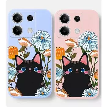 Мягкий силиконовый чехол для телефона с рисунком мультяшной утки для Xiaomi Redmi Note 13 Pro 14C 13C 12C 11 10 9 Poco C65 X3 Pro Camera Защитный противоударный полный чехол Xiaomi Poco X3 чёрный