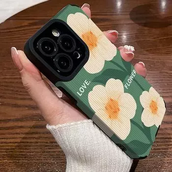 Мягкий силиконовый чехол для телефона с вертикальным лицевым рисунком и цветочным принтом, задняя крышка для телефона с полной защитой объектива камеры iPhone 7