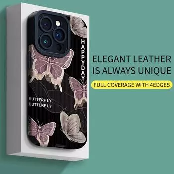 Мягкий силиконовый чехол для телефона с вертикальным лицевым рисунком и принтом бабочки, приятный на ощупь, задняя крышка с объективом камеры, полная защита iPhone 7 разноцветный