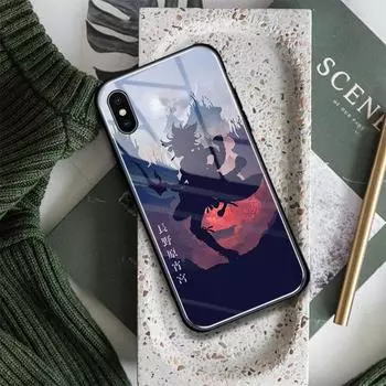 Мягкий силиконовый чехол для телефона Yoimiya Genshin Impact Game Glass для iPhone SE 6s 7 8 Plus X XR XS 11 12 13 Mini Pro Max iPhone 6 6s&Tempered Glass case