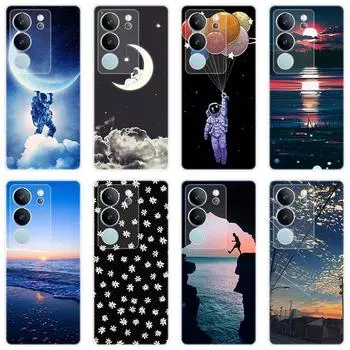 Мягкий силиконовый чехол для Vivo V29, окрашенная задняя крышка из ТПУ, чехол Vivo V29 Vivo V29