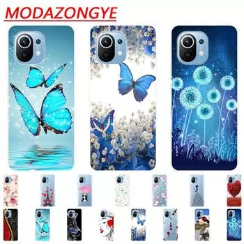 Мягкий силиконовый чехол для Xiaomi Mi 11 Lite, окрашенный корпус из ТПУ, задняя крышка Xiaomi Mi 11 Lite 5G Xiaomi Mi 11 Lite