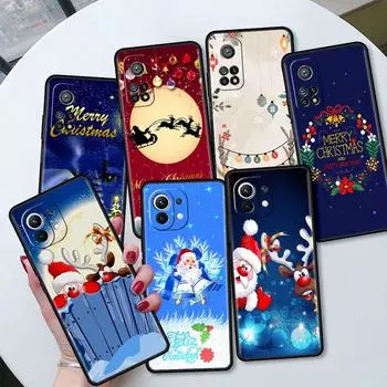 Мягкий силиконовый чехол для Xiaomi Mi 11 Lite 5G NE 11T Pro 12S Ultra 12 Note 10 10T 9T TPU чехол для телефона бампер Funda Merry Christmas Mi Note 10 Lite