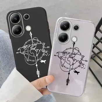 Мягкий силиконовый чехол Fashion Line Couple для Xiaomi Redmi Note 13 Pro Samsung A55 S24 iPhone 15 Huawei Honor Realme Camera Защитный противоударный чехол Samsung Galaxy S9 Plus