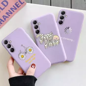 Мягкий силиконовый чехол Flower для Xiaomi Redmi Note 13 Pro 13C Poco C65 Samsung A35 A55 M35 S24 Huawei Honor 200 iPhone Camera Защитный противоударный чехол Samsung Galaxy S20