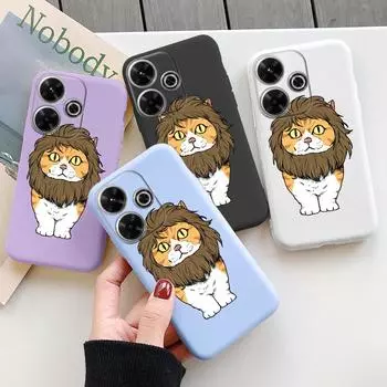 Мягкий силиконовый чехол Funny Cat для Samsung A55 A35 M35 S24 Xiaomi Redmi Note 13 Pro 13C 14T Poco C65 iPhone 15 Huawei Honor 200 Realme противоударный чехол Samsung Galaxy S9 Plus фиолетовый