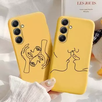 Мягкий силиконовый чехол Girls Line для Xiaomi Redmi Note 13 Pro 13C Poco M6 Pro Samsung A35 A55 A34 Huawei Honor Realme Camera Защитный противоударный чехол Samsung Galaxy S21 5G