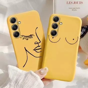 Мягкий силиконовый чехол Girls Line для Xiaomi Redmi Note 13 Pro 13C Poco M6 Pro Samsung A35 A55 A34 Huawei Honor Realme Camera Защитный противоударный чехол Samsung Galaxy S21 5G