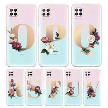 Мягкий силиконовый чехол из ТПУ с буквами алфавита и цветами Z для Huawei P50 P40 P30 P20 Pro P10 P9 P8 Lite E Plus 2019, чехол для телефона P8 Lite 2016