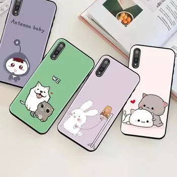 Мягкий силиконовый чехол из ТПУ с милым рисунком кота и собаки для Samsung Galaxy A10s A21 A21s A30s A50s Xiaomi Redmi 9A 9C IPhone Huawei Nokia Cover OPPO A52
