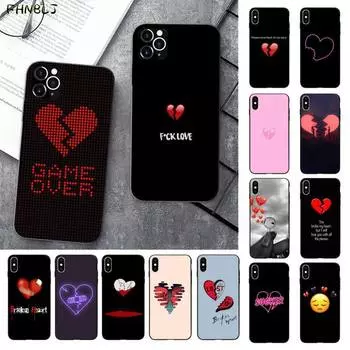 Мягкий силиконовый чехол из ТПУ с разбитым сердцем для iPhone 13 11 pro XS MAX 8 7 6 6S Plus X 5 5S SE 2020 XR iphone 13mini