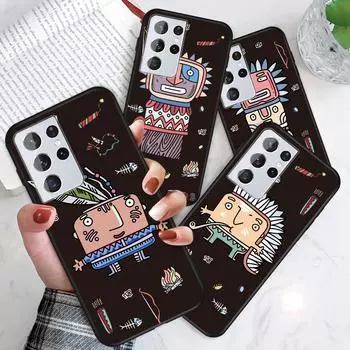 Мягкий силиконовый чехол из ТПУ с рисунком в стиле бохо, дикий человек, вождь индейского племени Redmi 10