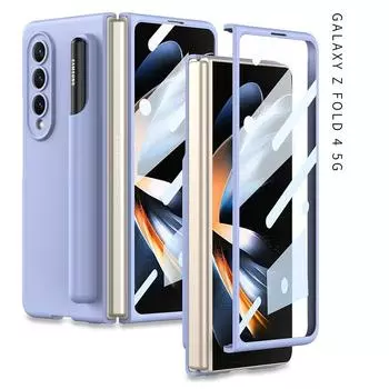 Мягкий силиконовый чехол из жидкого силикона для Samsung Galaxy Z Fold 4, 5 г, чехол с гнездом для ручки Fold Edition, чехол для Galaxy Z Fold 4 Case & Screen Protector темно-зеленого
