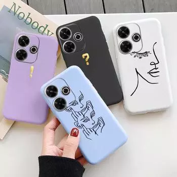 Мягкий силиконовый чехол Line для Samsung A55 A35 M35 S24 Redmi Note 13 Pro 13C 14 Xiaomi Poco C65 iPhone 15 Huawei Honor 200 Realme Camera Противоударный чехол Samsung Galaxy S9 Plus фиолетовый