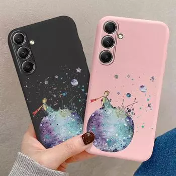 Мягкий силиконовый чехол Planet Prince для Samsung Galaxy A55 A35 A34 A54 A53 A15 S23 S24 FE S25 Plus M35 M34 A06, противоударный чехол-бампер для телефона с защитой от царапин Samsung Galaxy S9 Plus чёрный