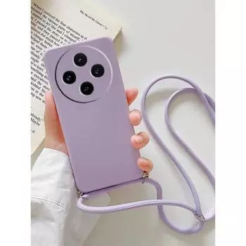 Мягкий силиконовый чехол-ремешок через плечо для Honor Magic 7 Pro, защита линз, противоударный чехол из ТПУ для Honor Magic 6 Lite 5 Pro Magic 7 фиолетовый